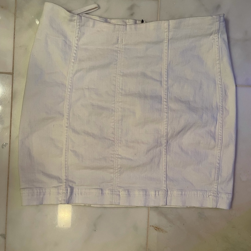 White Fee People Mini Skirt